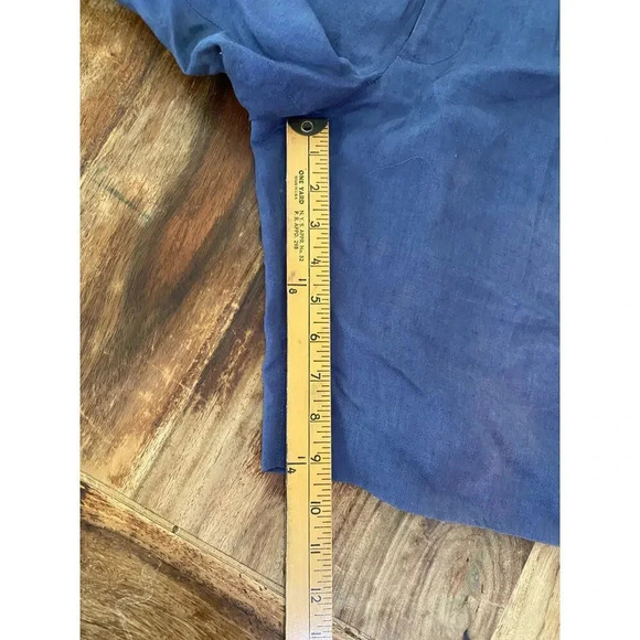 Cheviot Blue Medium
 linen Chino Shorts Size 34 - Picture 2 of 4